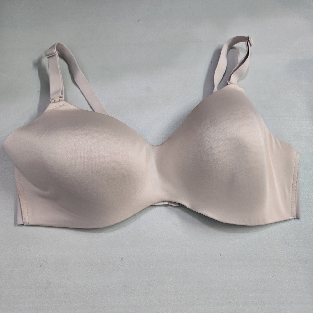 Playtex Women Nursing Bra XL Beige T Shirt Wireless Lightly Line Adjustable